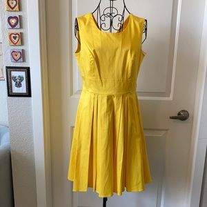 Yellow Dress with Gold Zipper